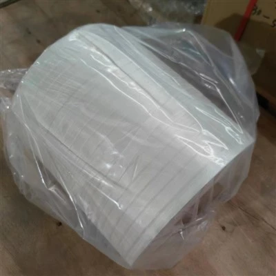 Cinta de fibra de veire dins la bobina per la deformacion del cable